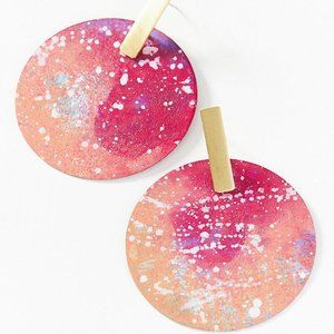 NEW Anthropologie Sibilia Tie-Dyed Disc Earrings